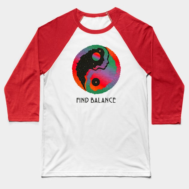 Find balance Baseball T-Shirt by Inktally